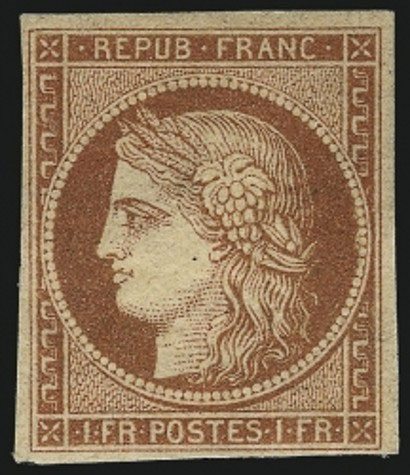 Ceres series 1fr stamp valued at $90,000 goes to Auction