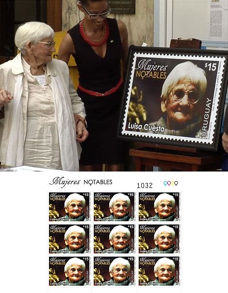 Notable Women – Luisa Cuesta commemorated by Correo Uruguayo