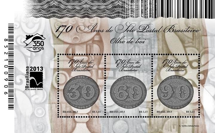 Brasiliana 2013 – 170th Anniversary of Brazilian Postage Stamps, the Bull's Eye