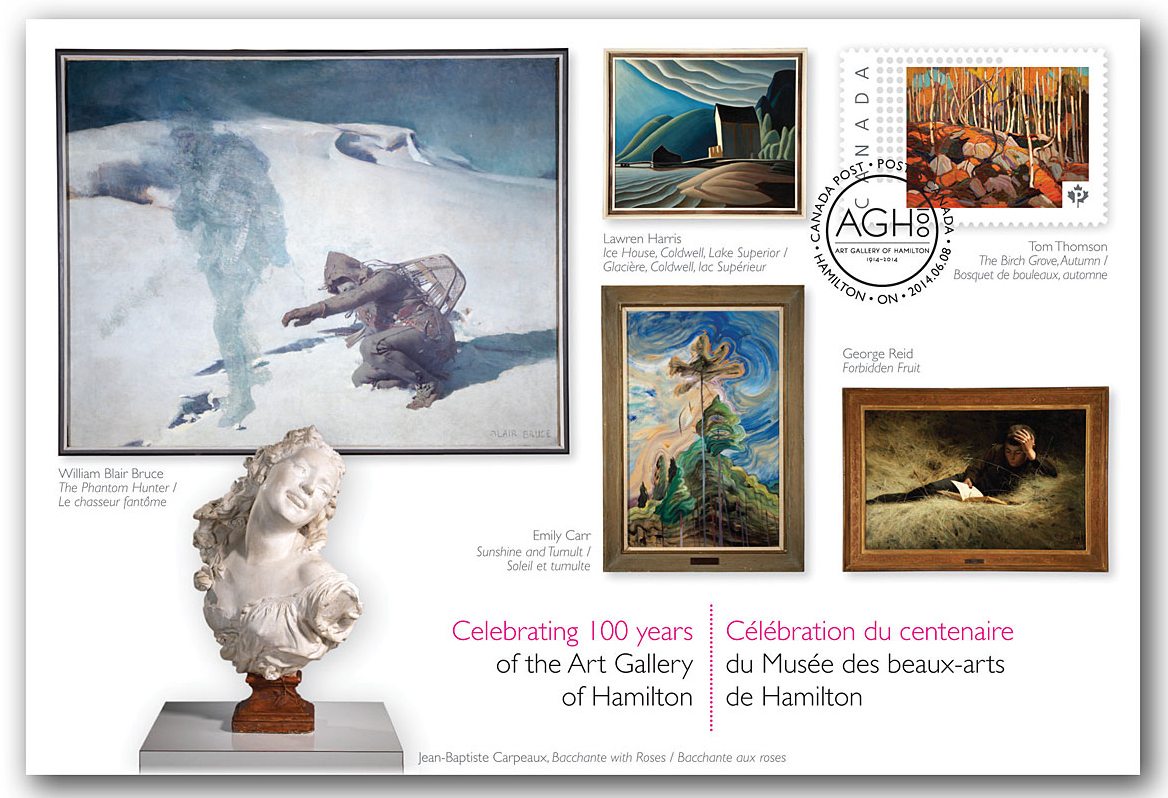 New philatelic release in honor of Art Gallery of Hamilton's 100th anniversary