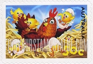 FindYourStampsValue: Down on the Farm: Hen and chicks