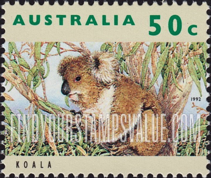 FindYourStampsValue: Threatened Species Type of 1992: Koala