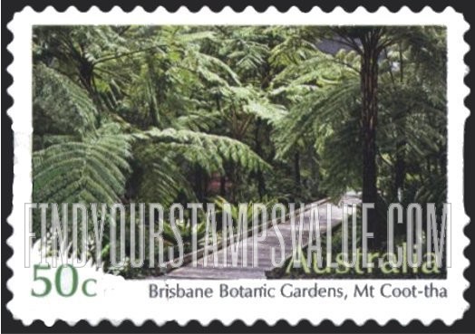 FindYourStampsValue: Botanical Gardens: Brisbane Botanic Gardens, Mt. Coot-tha