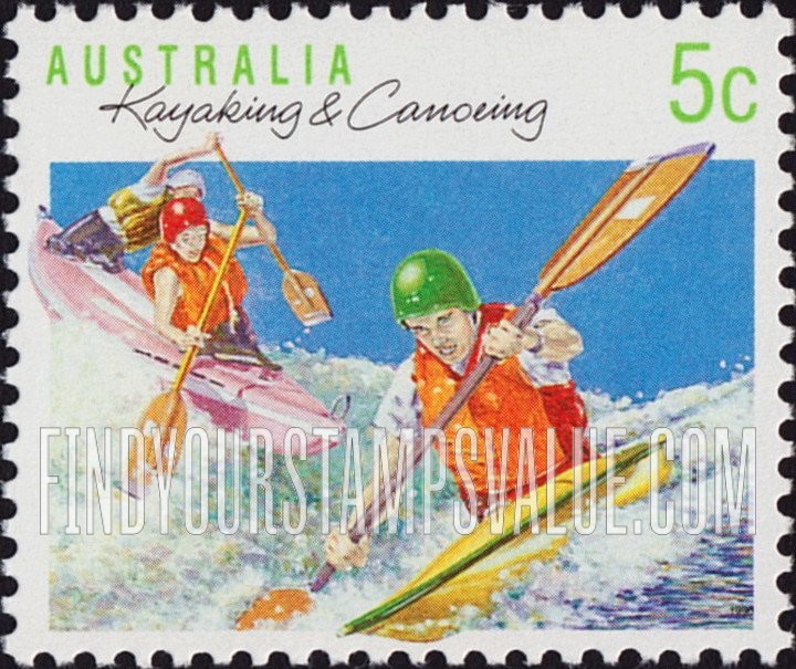 FindYourStampsValue: Sports: Kayaking, canoeing