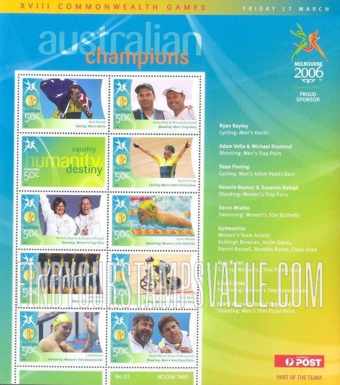 FindYourStampsValue: Medalists at Commonwealth Games