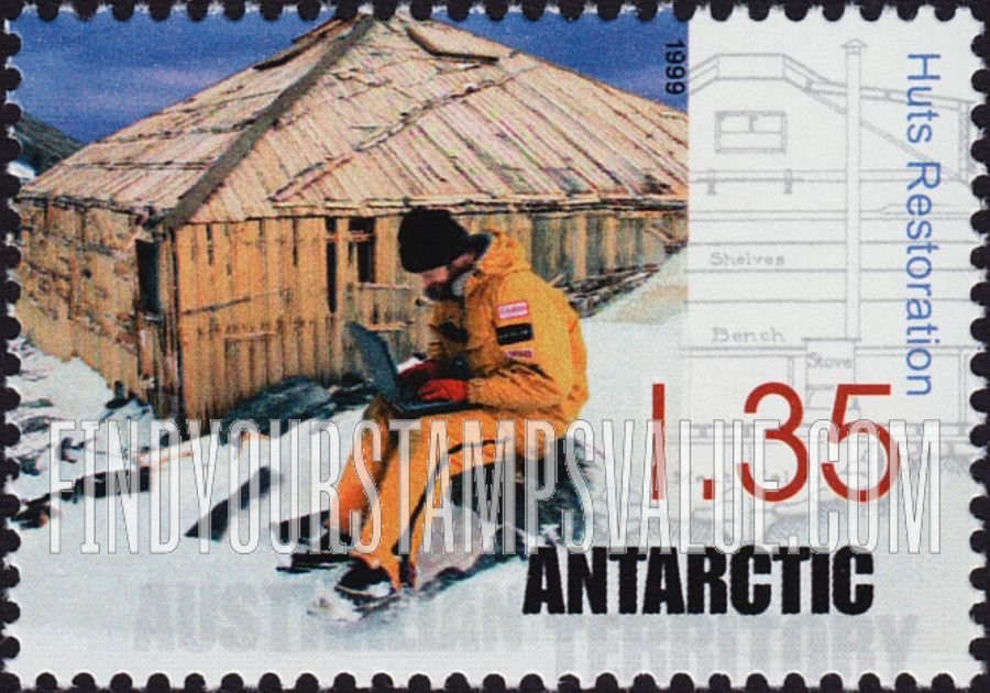 FindYourStampsValue: AUSTRALIAN ANTARCTIC TERRITORY - Preservation of Huts used During Mawson’s Antarctic Expedition: Huts restoration