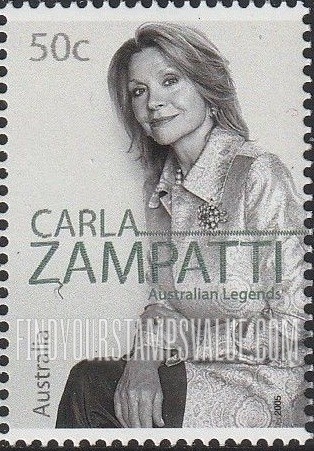 FindYourStampsValue: Australian Legends β Fashion Designers: Carla Zampatti