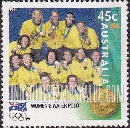 FindYourStampsValue: Australian Gold Medalists at 2000 Olympics: Women’s water polo team