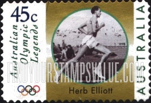 FindYourStampsValue: Legends Type of 1997: Elliott running