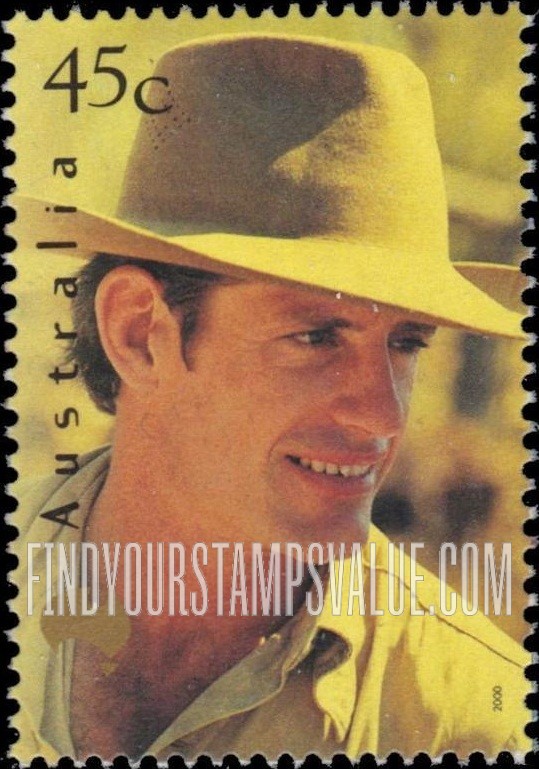 FindYourStampsValue: Faces of Australia: David Willis, cattleman with hat