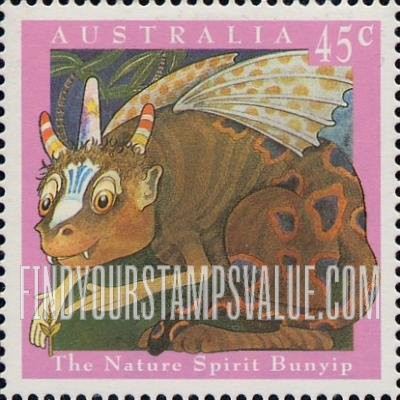 FindYourStampsValue: Bunyips Folklore Creatures: Nature Spirit