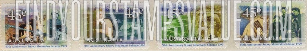 FindYourStampsValue: Snowy Mountains Hydroelectric Projects, 50th Anniversary