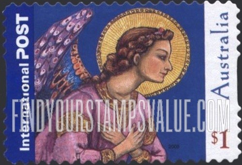 FindYourStampsValue: Christmas: Angel, horizontal