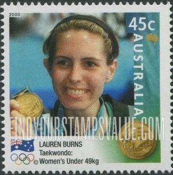 FindYourStampsValue: Australian Gold Medalists at 2000 Olympics: Lauren Burns