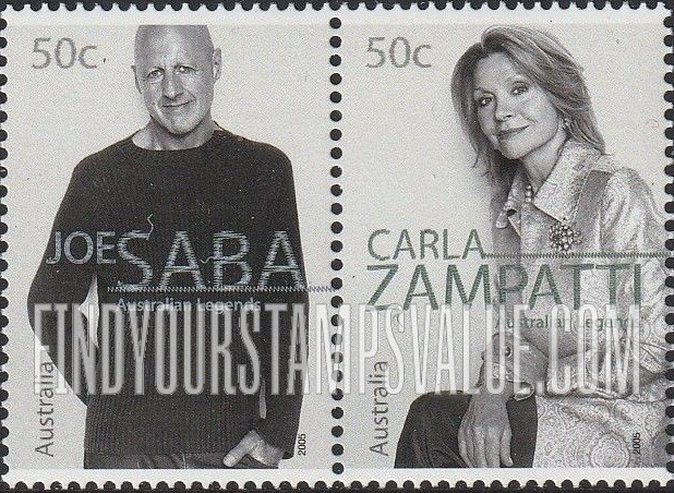 FindYourStampsValue: Australian Legends β Fashion Designers