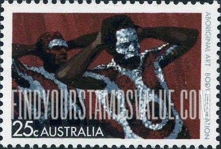 FindYourStampsValue: Mourners’ body paintings, Warramunga tribe