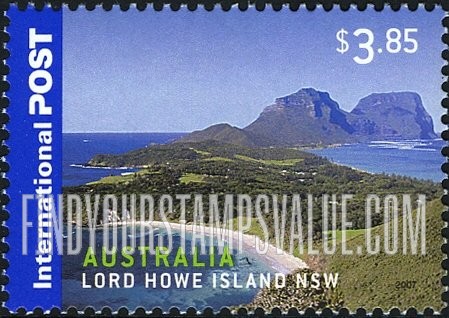 FindYourStampsValue: Islands: Lord Howe Island, New South Wales