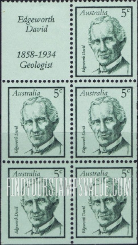 FindYourStampsValue: Famous Australians: Edgeworth David (1858-1934), Geologist