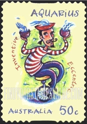FindYourStampsValue: Signs of the Zodiac: Aquarius