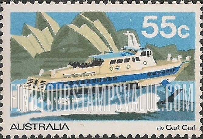 FindYourStampsValue: Ferries and Murray River Steamers: Hydrofoil Curl Curl