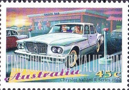 FindYourStampsValue: Classic Cars: 1962 Chrysler Valiant R Series