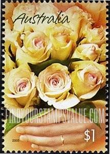 FindYourStampsValue: Yellow Roses and Woman’s Hand