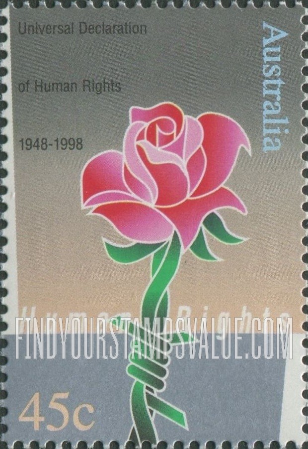 FindYourStampsValue: Universal Declaration of Human Rights, 50th Anniversary