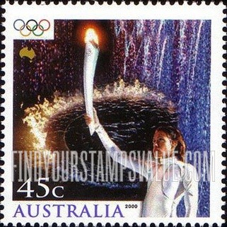 FindYourStampsValue: Cathy Freeman Lighting Olympic Flame