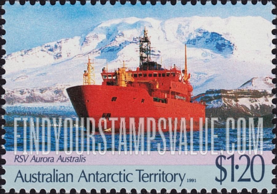 FindYourStampsValue: AUSTRALIAN ANTARCTIC TERRITORY - Research ship Aurora Australis