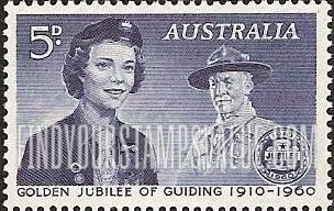 FindYourStampsValue: Girl Guide and Lord Baden-Powell