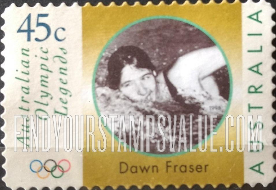 FindYourStampsValue: Legends Type of 1997: Fraser swimming