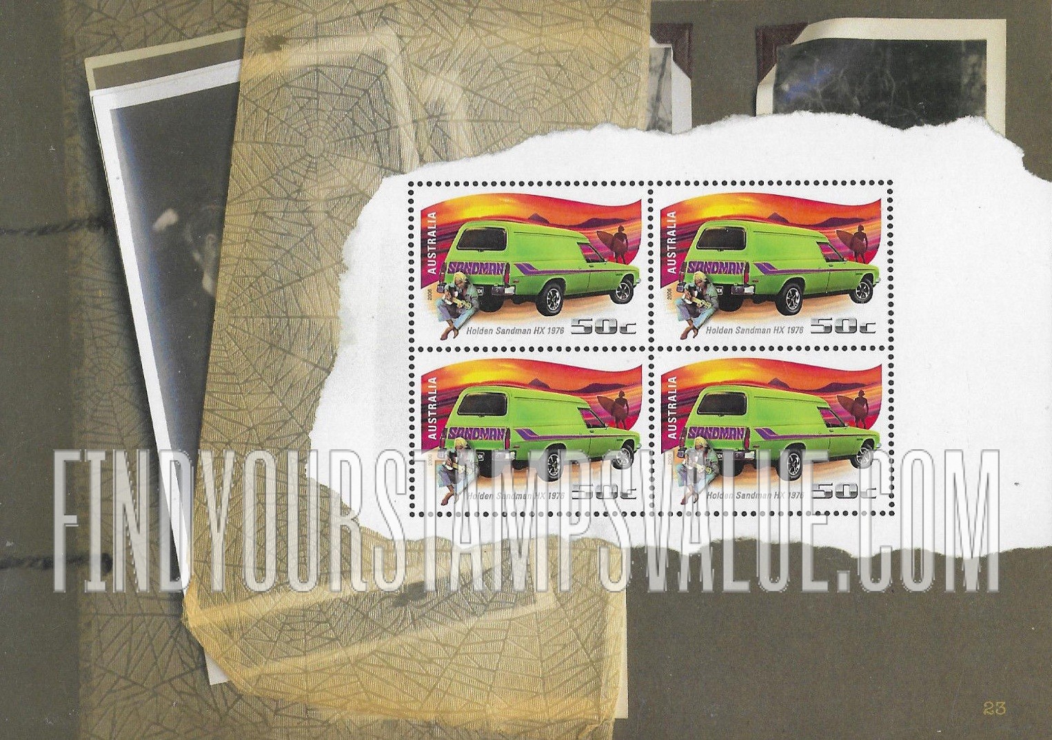 FindYourStampsValue: Cars and Trucks: 1976 Holden Sandman HX