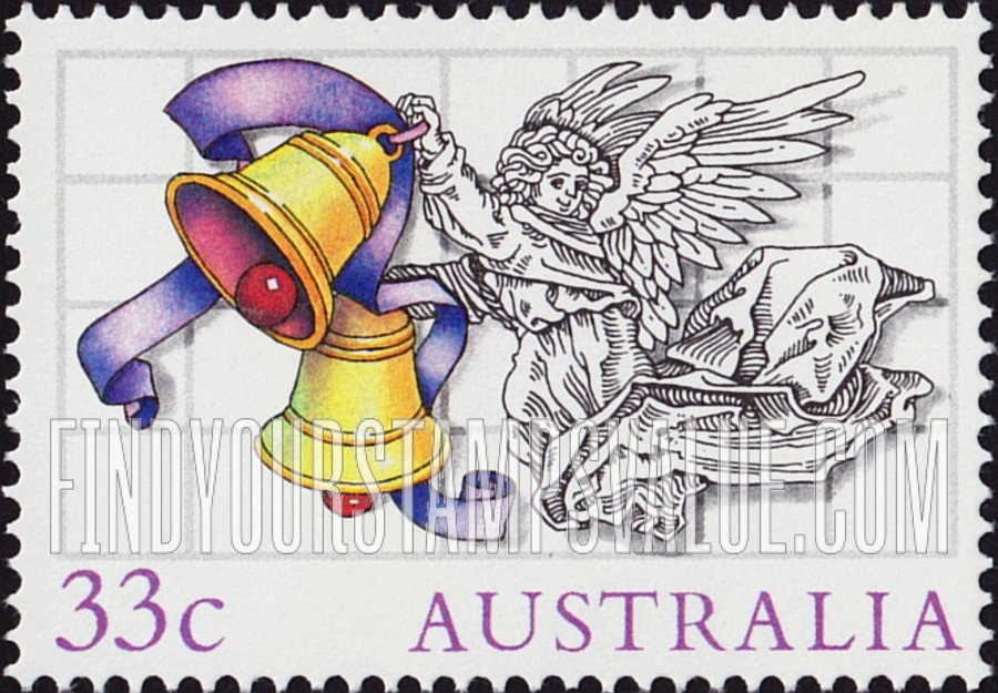 FindYourStampsValue: Christmas Type of 1985: Angel with bells