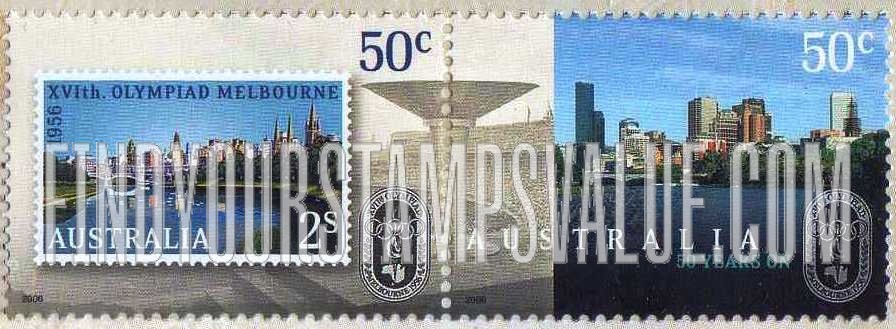 FindYourStampsValue: Melbourne Summer Olympics, 50th Anniversary