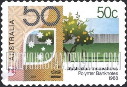 FindYourStampsValue: Australian Innovations: Polymer banknotes, 1988