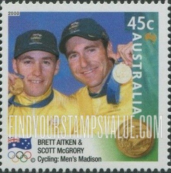 FindYourStampsValue: Australian Gold Medalists at 2000 Olympics: Brett Aitken, Scott McGrory