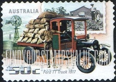FindYourStampsValue: Cars and Trucks: 1917 Ford TT Truck