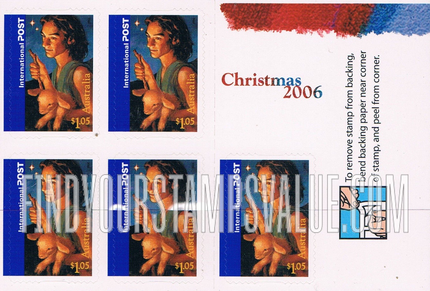 FindYourStampsValue: Christmas: Shepherd and lam