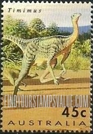 FindYourStampsValue: Dinosaurs: Timimus