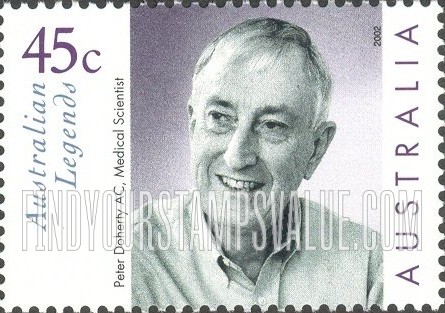 FindYourStampsValue: Australian Legends Type of 1997: Peter Doherty