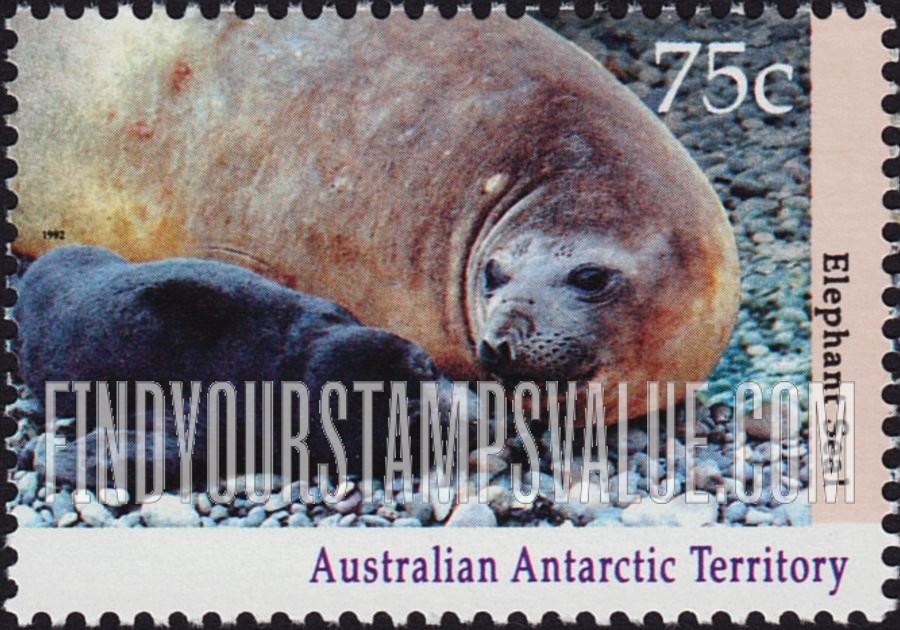 FindYourStampsValue: AUSTRALIAN ANTARCTIC TERRITORY - Regional Wildlife: Elephant seal
