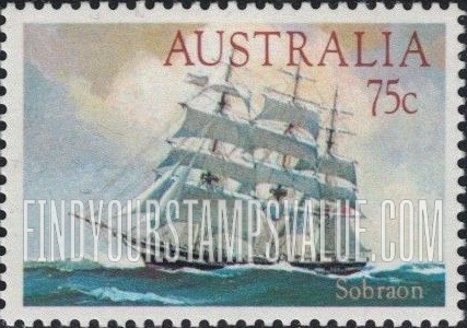 FindYourStampsValue: Clipper Ships: Sobraon, 1866