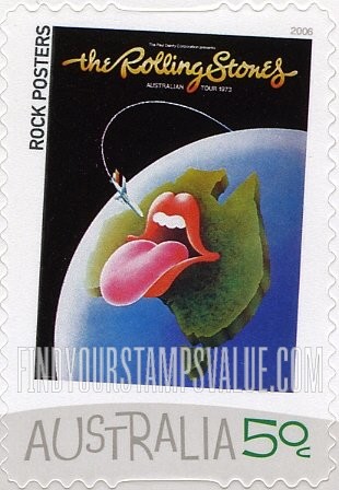 FindYourStampsValue: Rock Posters: Rolling Stones Australian Tour, 1973