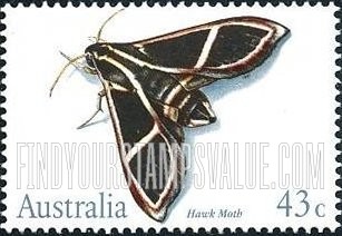 FindYourStampsValue: Insects: Hawk moth