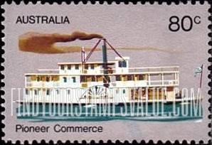 FindYourStampsValue: Paddle-wheel steamer