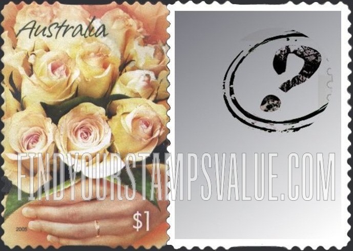 FindYourStampsValue: Greetings Types of 2005 With Personalized Photo at Right Like Type: Yellow Roses and Woman’s Hand