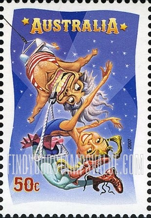 FindYourStampsValue: Circus Performers: Trapeze artists