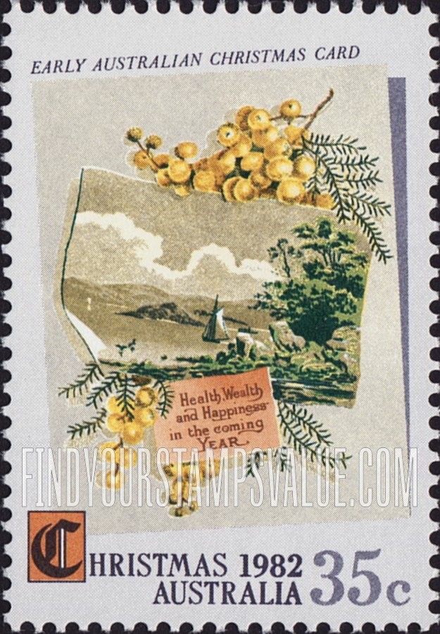FindYourStampsValue: Christmas: 1st Australian Christmas cards, 1881