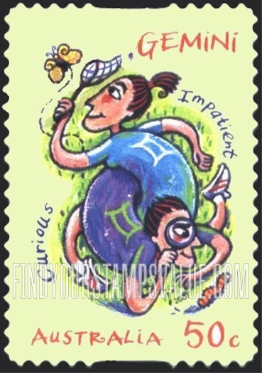 FindYourStampsValue: Signs of the Zodiac: Gimini