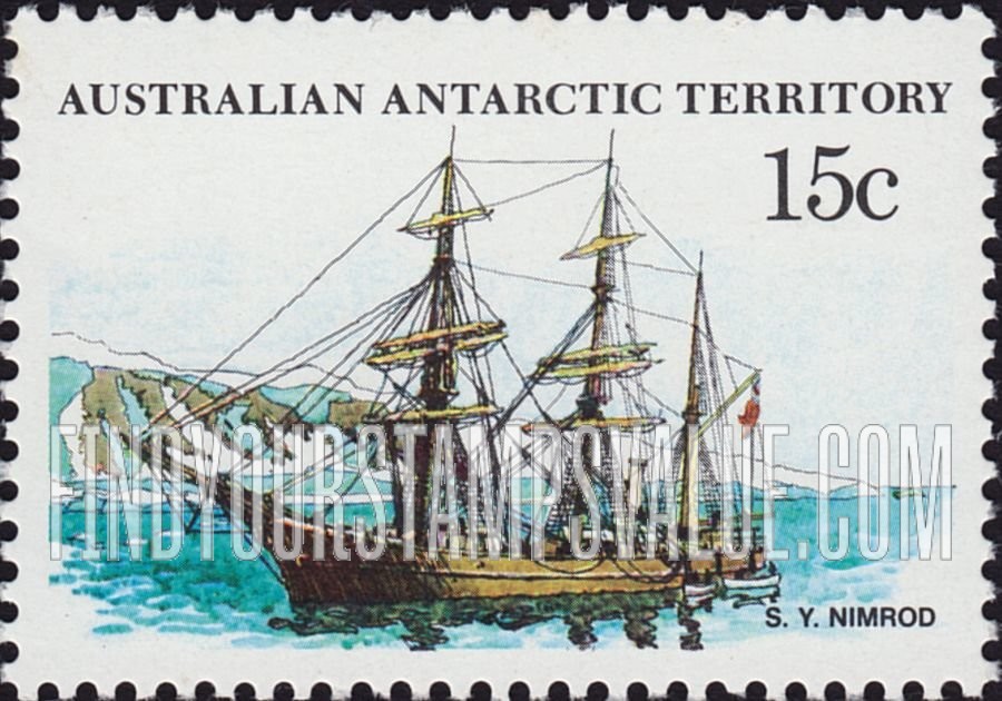 FindYourStampsValue: AUSTRALIAN ANTARCTIC TERRITORY: “S.Y Nimrod”
